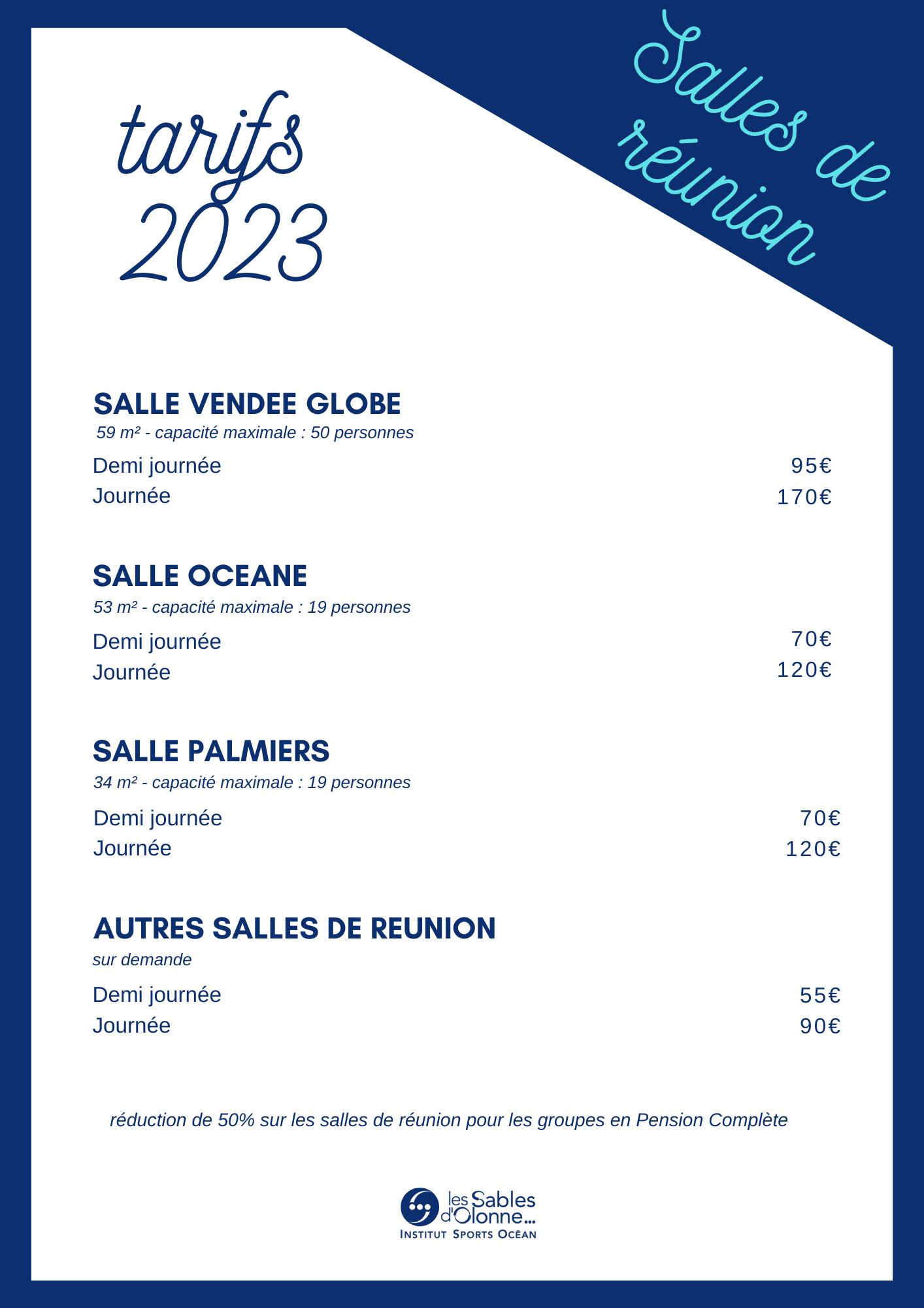 tarifs salles de réunion 2023