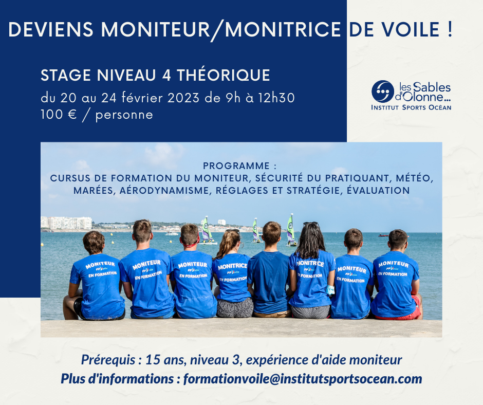 STAGE THEORIQUE MONITEUR DE VOILE  2023